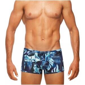 NEW TRIBE men's positano palms swim trunk in navy